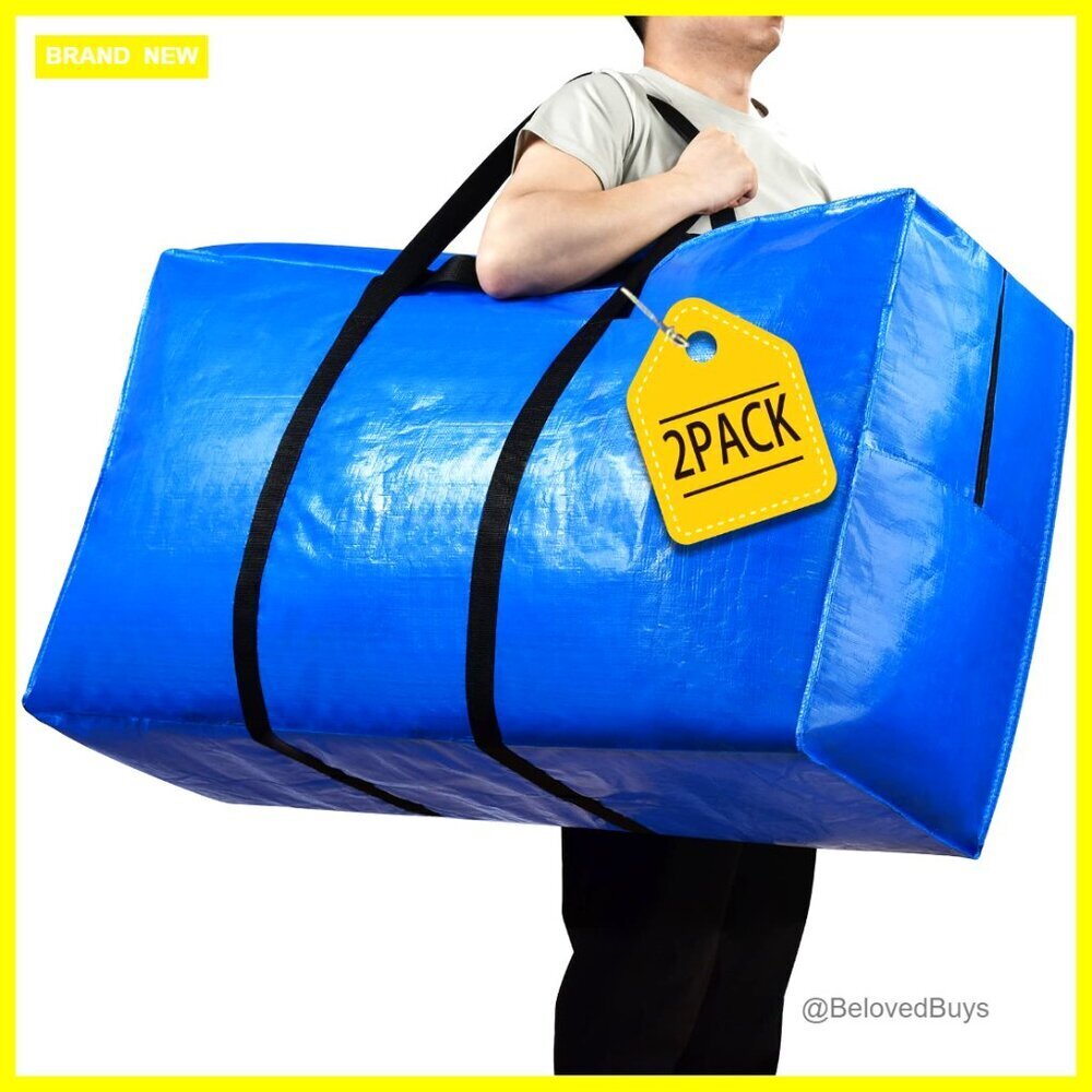 Extra Large 57 Gallon Storage Bags, Heavy Duty Moving Totes, Foldable Duffle